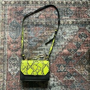 Olga Berg Savannah Snake Print Shoulder Bag NWOT